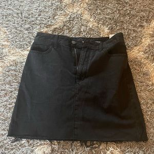 Black denim skirt